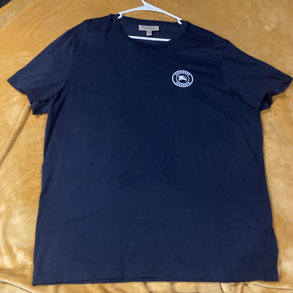 Burberry Dark Blue Short Sleeve Tee with Emblem great condition